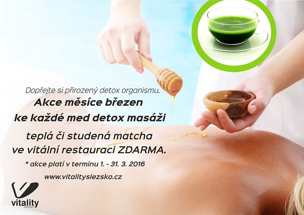 medová masáž + matcha tea